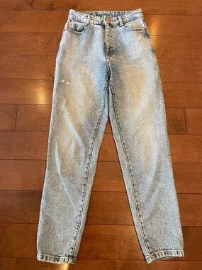 High-Waist Light Wash Zara Straight leg Jeans